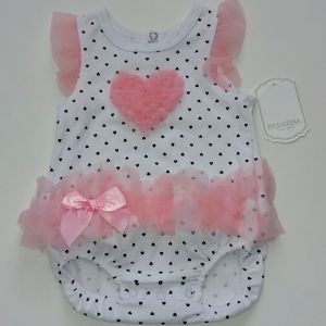 Kyle&Deena ruffled rose heart onezie